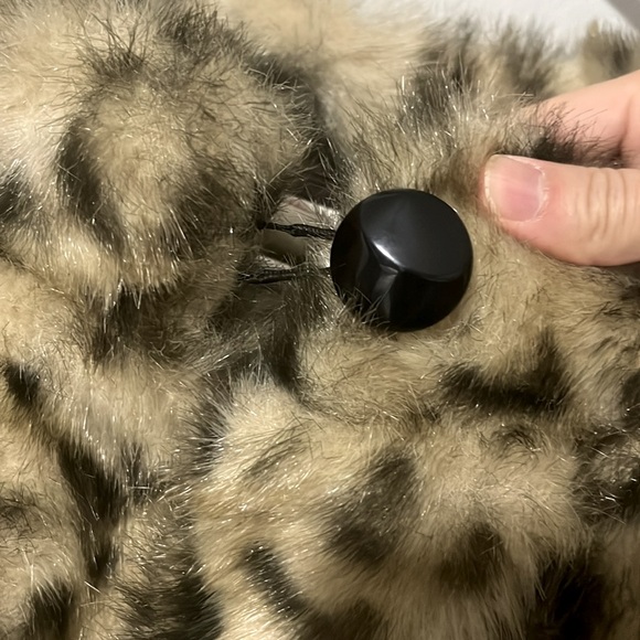 Elevenses Faux Fur Leopard Print Coat - Picture 3 of 6